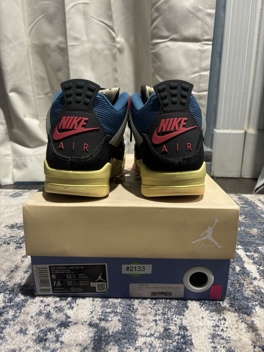 Size 6 - Jordan 4 Retro x Union LA Mid Off Noir View 5