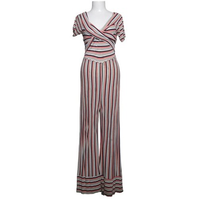 Hailey&Co, Jumpsuit, Größe: S, Pink/Blau/Grau, Streifen, Rippenstrick #39Y