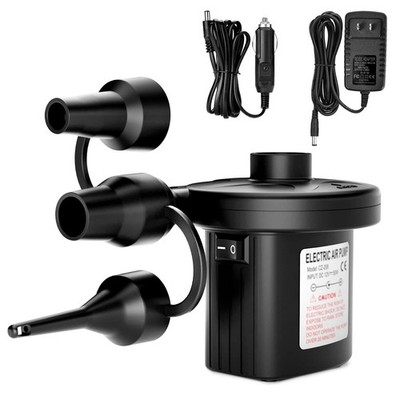 Electric Air Pump w/Car Charger, Inflate Deflate for Mattress Pool Float Seasons