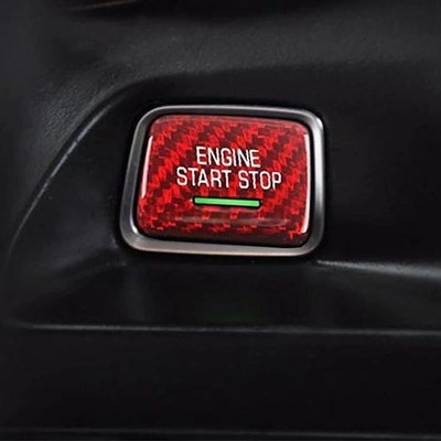 16-24 Camaro & 14-19 C7 Corvette Ignition Start-Stop Button Overlay Carbon Fiber