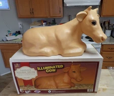 Vintage General Foam Blow Mold Cow Illuminated Christmas for Nativity Scene