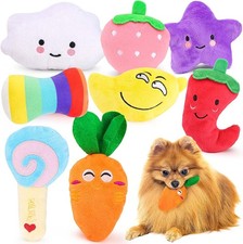 Dog Squeaky Toys 8 Pack, Puppy Plush Squeaky Toys for Medium Small Dogs, Cute Pe