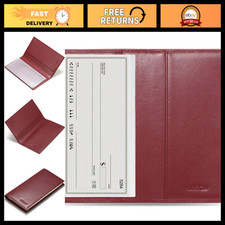 Slim Leather Checkbook Cover for Personal Checks - Stylish & Durable Wallet Acce