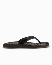 OluKai Paniolo Women's Leather Flip Flop Sandals Embroidered Footbed, Free Ship