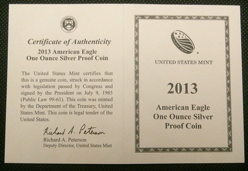 2013-W American Eagle 1 Ounce Proof Silver Proof Coin - Picture 5 of 6