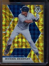 2021 Panini Mosaic Michael Brantley Reactive Yellow Houston Astros #92