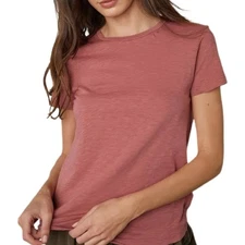 Velvet by Graham + Spencer Sierra Crew Neck Top Cranapple NWT Size (XS) X-Small