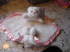 NWT October plush baby blanket My Birthstone Banky tourmaline white/pink