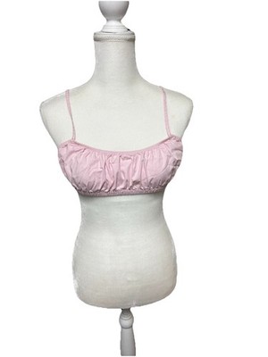 ARITZIA SUNDAY BEST Pink Ruffle Spaghetti Strap Light Pink Bra Top Small