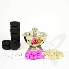 2931 Räucherschale Massiv Messing Handarbeit Räucherset Geschenk