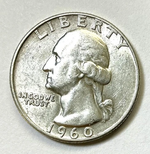 1960 D  X/FINE. XX.  SILVER GEORGE WASHINGTON QUARTER