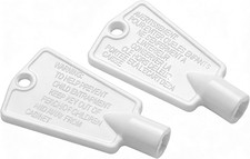 2Pcs Freezer Door Lock Key 297147700, White Plastic Replacement Keys for Frigida
