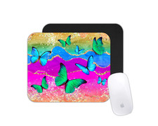 Colorful Butterflies Desk Mat Non-Slip Gaming Mouse Pad
