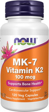 NOW Foods Supplements, MK-7 Vitamin K-2 100 Mcg, Cardiovascular Support , Suppor