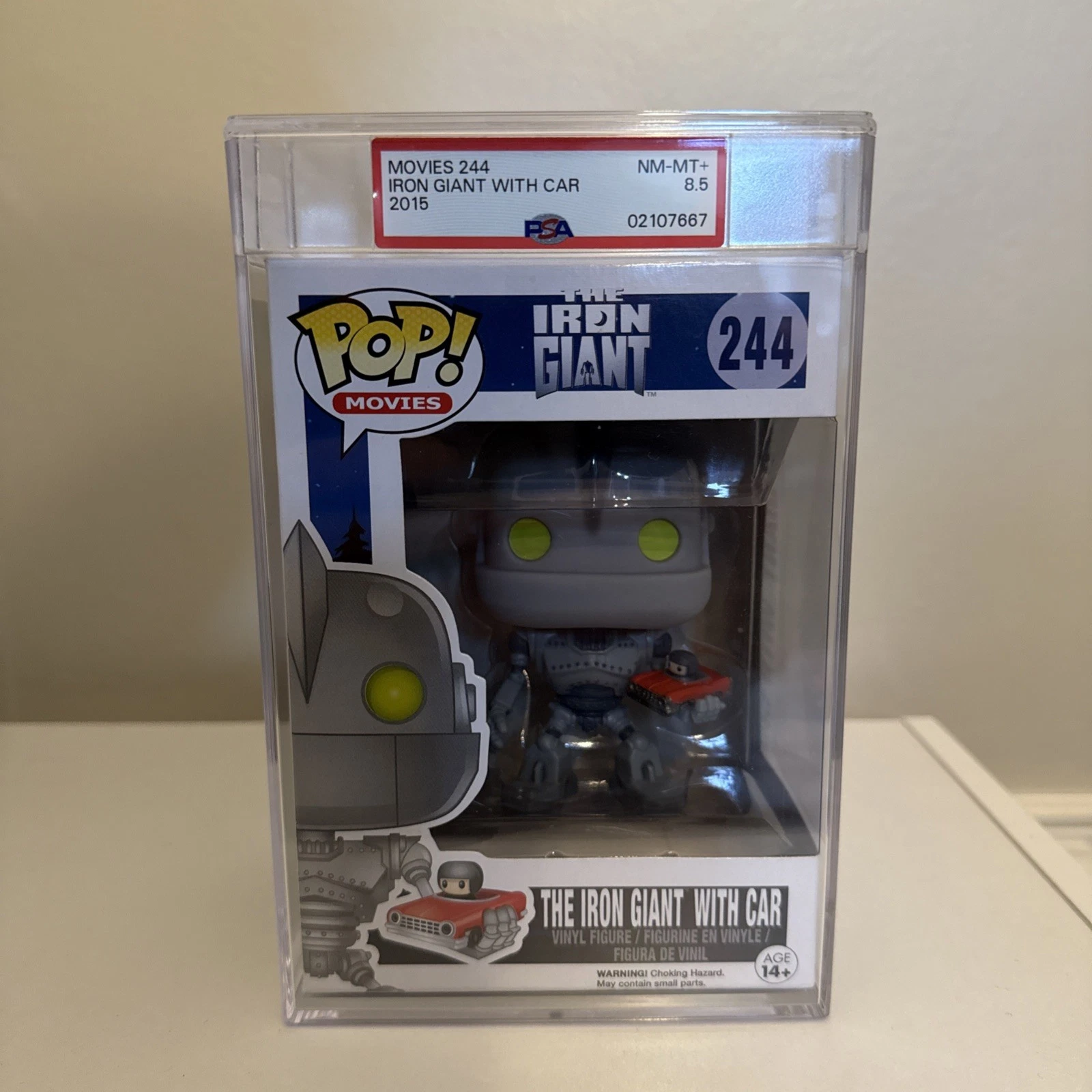 Funko Pop! Vinyl: The Iron Giant - The Iron Giant (w/ Car) #244 PSA grade 8.5