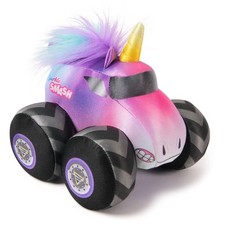 Monster Jam Sparkle Smash Unicorn Plush Monster Truck Toy Pink Purple 3-4 Years