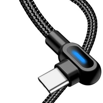 3er-Pack 90 Grad geflochtenes USB-Ladekabel 6Ft für Mobiltelefone