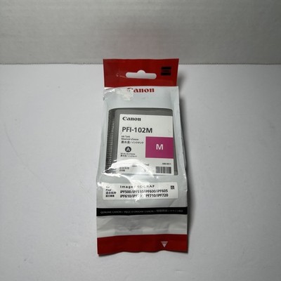 New Sealed Canon PFI-102M Ink Cartridge - Magenta (Expired) 2021