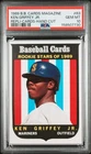 7730 Ken Griffey Jr 1989 Baseball Cards Magazine 63 Repli-Cards Rookie RC PSA 10