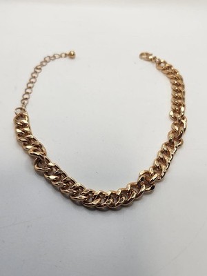 Gold Tone Cuban Link Braclet