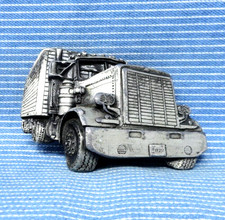 Trucker Belt Buckle 3D Perspective Cut Out Semi Truck Vtg 1977 Bergamot .TYC647