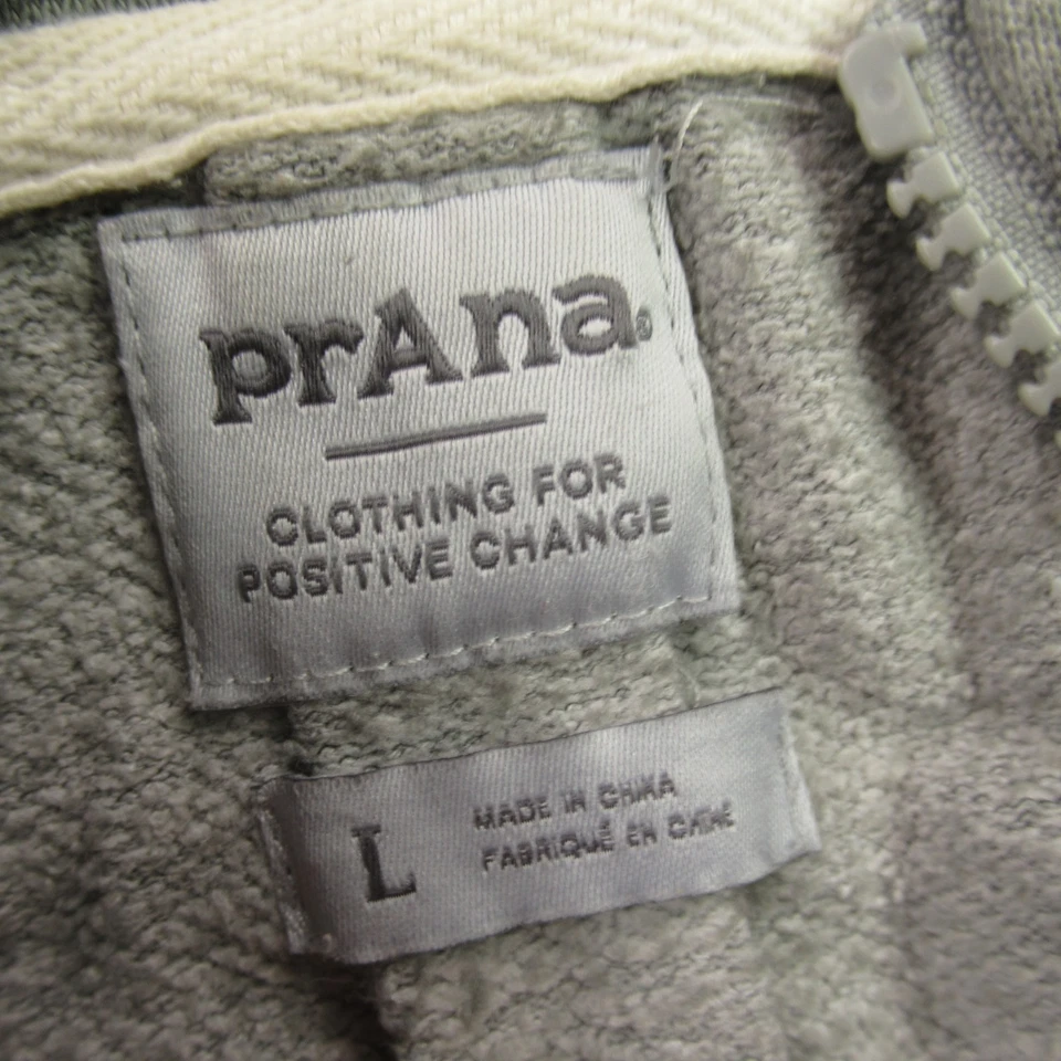 Chaqueta Prana Mujer Grande Cremallera Completa Manga Larga Exterior Ligera Gris Con Capucha Foto 3 de 4