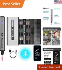 AM Mini Engraving Pen, Cordless Rotary Tool with 36 Bits, Aluminum Case, Blue...