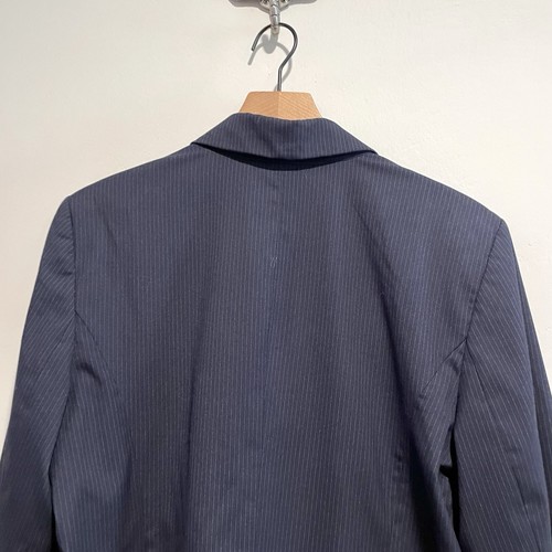 Ann Taylor Factory 16 Pinstripe Blazer Jacket + Straight Leg Pants 2PC Suit Blue - Picture 10 of 22