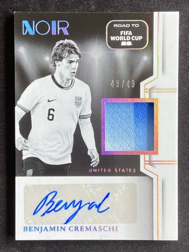 Benjamin Cremaschi 2025-26 Panini Noir Road To Fifa World Cup Jersey Auto /49