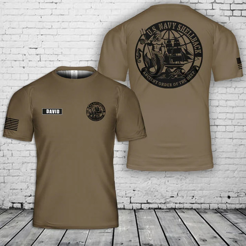 Custom Name US Navy Shellback 3D T-Shirt | eBay