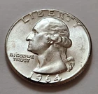 1964 Washington Quarters 90% Silver 50c Philadelphia      (X4)
