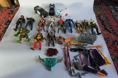 Vintage Lot of Action Figures (X-Men, ET, The Shadow, Stargate, Transformers) +