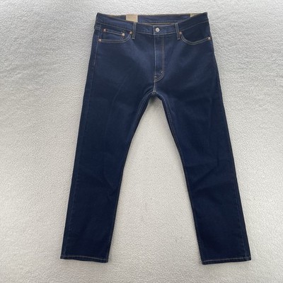 Levis 513 Jeans Mens 38x32 Blue Slim Straight Dark Wash Denim Cowboy Normcore