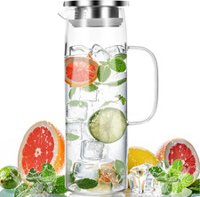 Bottiglia D'Acqua in Vetro Da 1,5 Litri, Bottiglia D'Acqua in Vetro Trasparente,