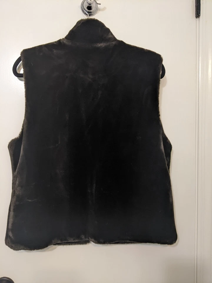 Chaleco Blassport Talla M Marrón Reversible Imitación Piel Cremallera Foto 2 de 4