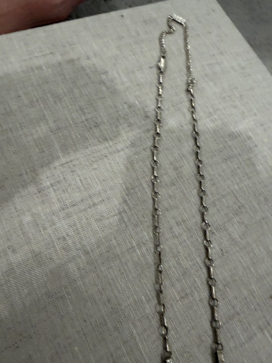 Vintage Signed Ola Eriacho Zuni Sterling Silver Necklace View 5