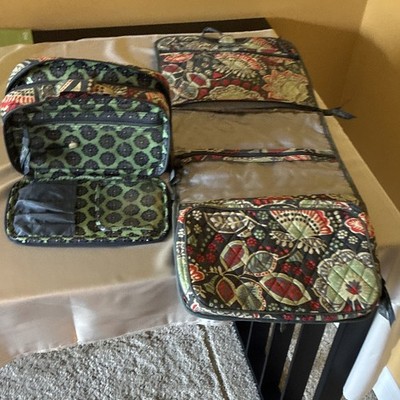 Vera Bradley Hanging Makeup Bag Organizer Quilted Multicolor Floral Zipper