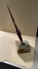 Wahl Desk Set Fountain Pen with 14K Gold Nib - Marble Base