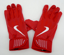 Nike Alpha Batting Gloves Youth Large University Red/White