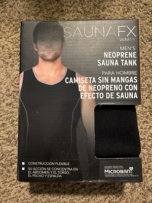 Men's Neoprene Sauna Tank Size S by Sauna FX Saunatek Treated with Microban NEW