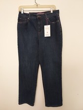 Gloria Vanderbilt Amanda Blue Denim Jeans Womens Size 12S Stretch Slimming NEW