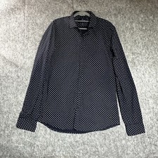 Scotch Soda Shirt Mens Large Blue Geometric Long Sleeve Button Up Preppy Casual