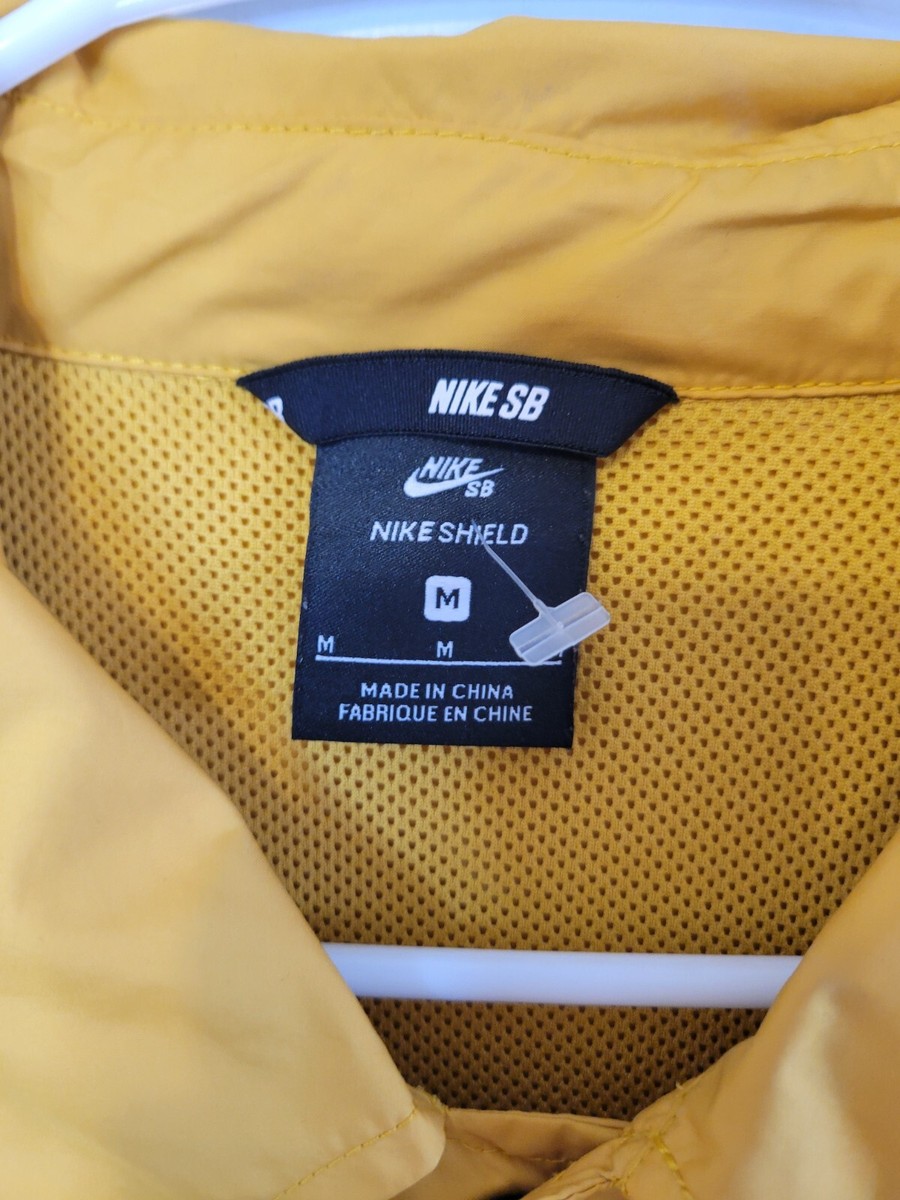 Nike SB Nike Shield イエロー S Nike SB Yellow Windbreaker Shield Jacket Mens Medium | eBay