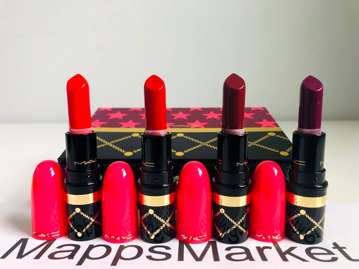 MAC Nutcracker Sweet RED Lipstick Kit in Diva, Lady Danger, MAC