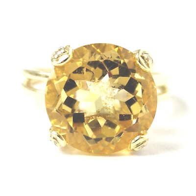18 kt Gold Citrin Diamant Ring Tous Damen Größe M 1/2 UK gepunzt 4,7 g