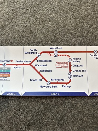 Mar 2022 (03.22) Central Line London Underground Car Line Diagram - Picture 8 of 15