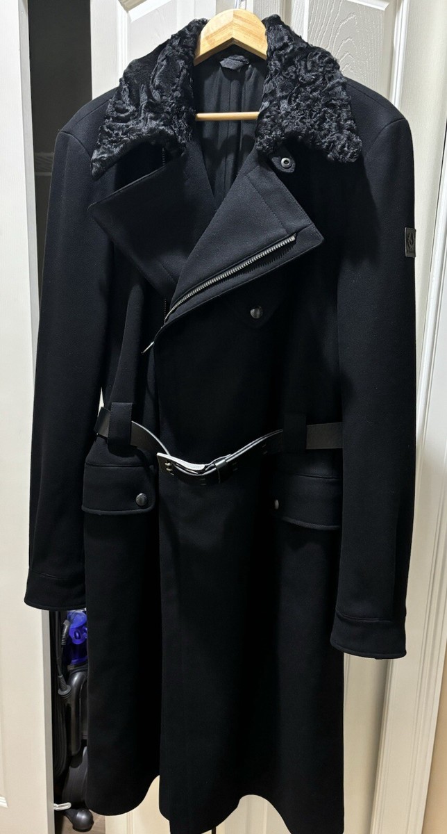 【美品】Belstaff オイルドレザーロングコート　オイルドブラック　希少 美品】Belstaff オイルドレザーロングコート オイルドブラック 希少