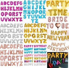 16 Inch Alphabet Letters Foil Balloon Party Decorations Supplies Multiple Colors