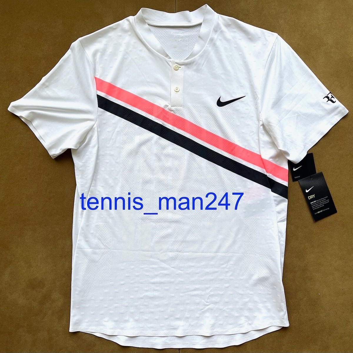 Nike Roger Federer RF 2018 Australian Open Henley Polo