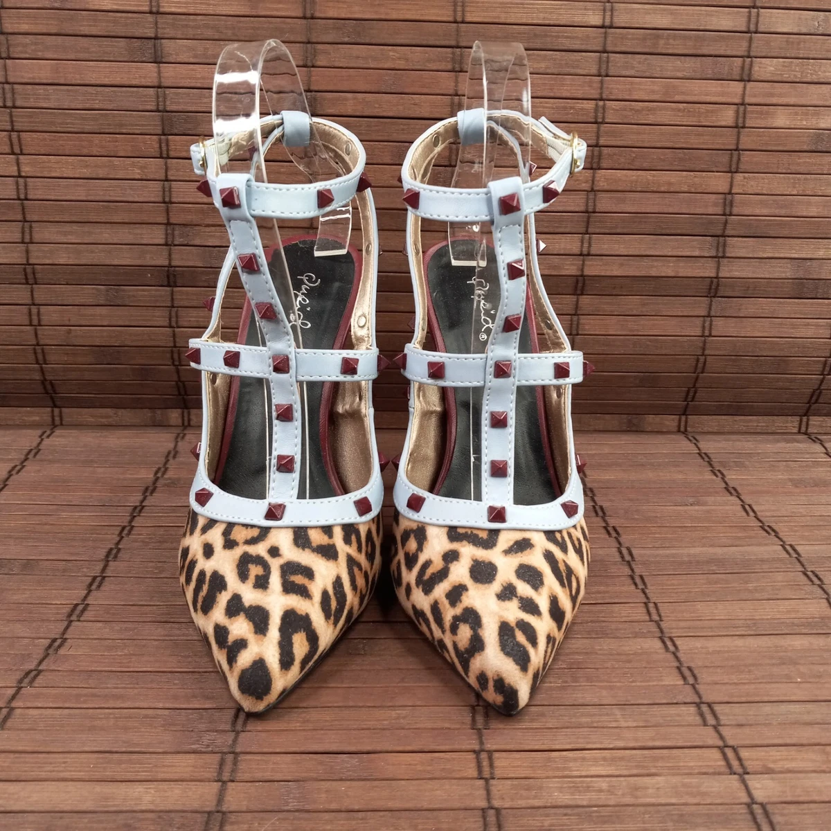 Qupid cheap leopard sandals